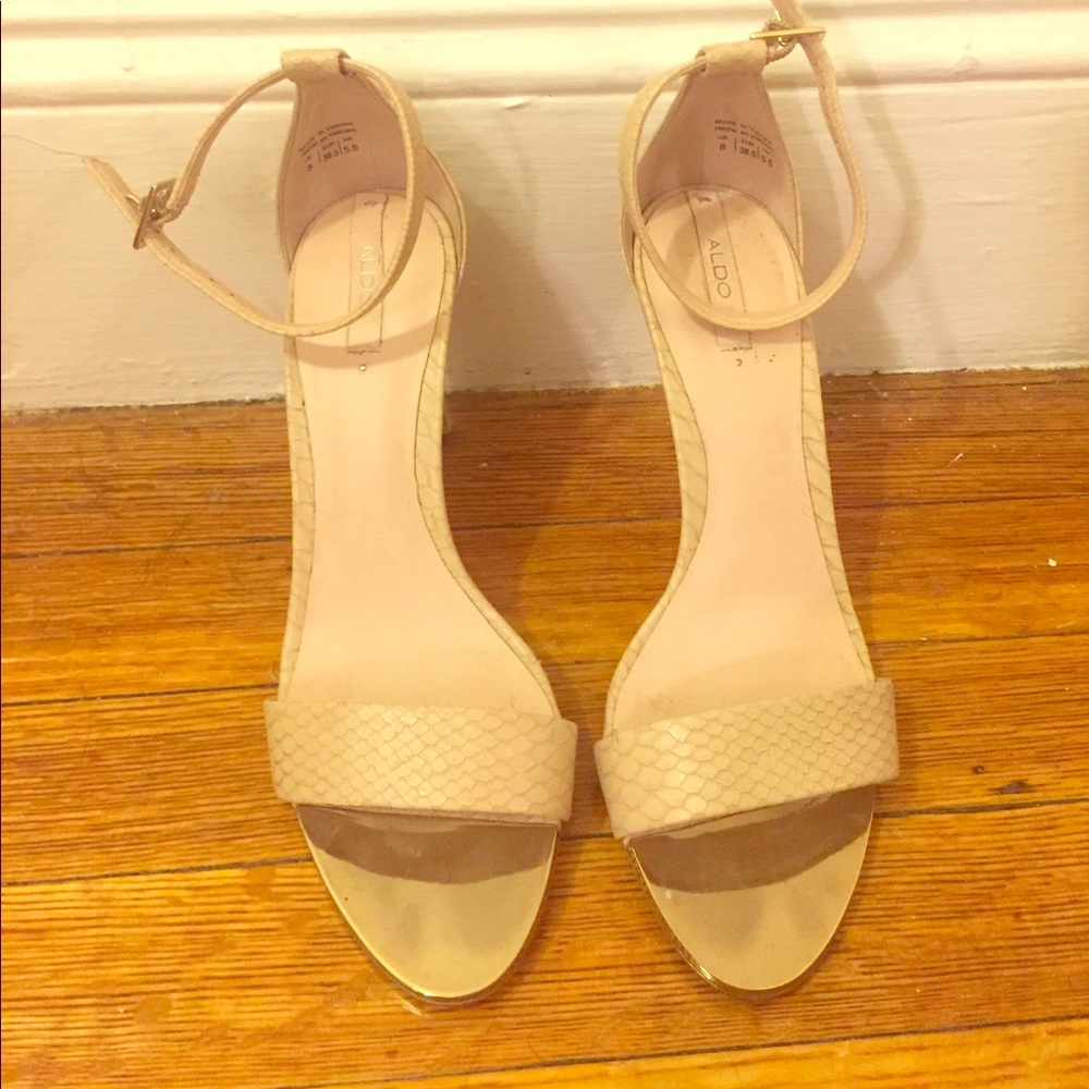 Aldo Nude Strappy Heels