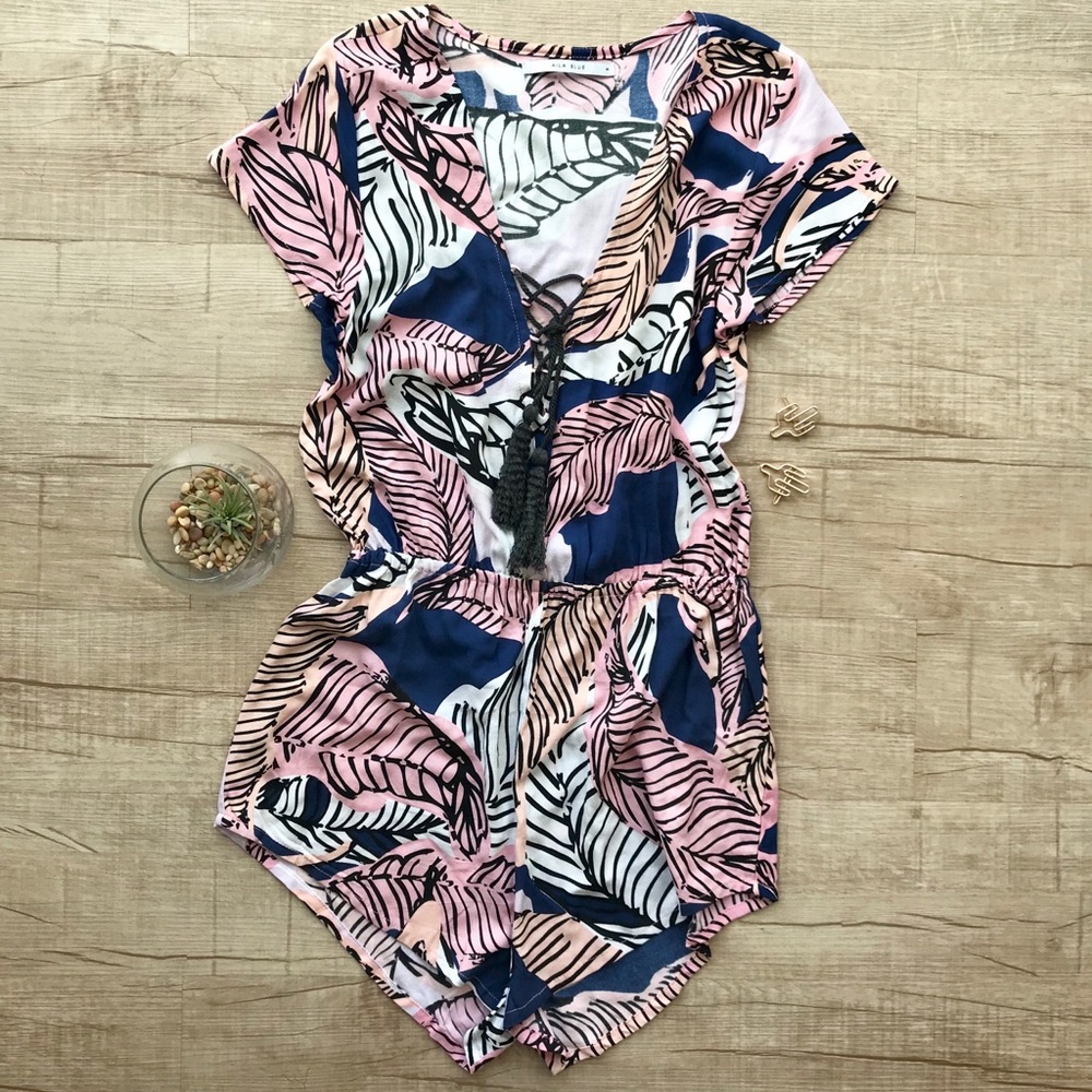 Aila Blue x REVOLVE Shotgun Lace Up Romper