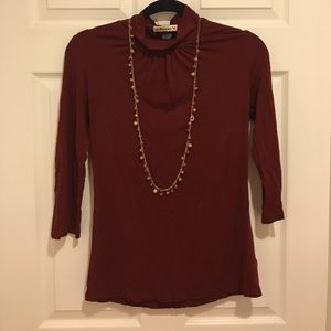 Forever21 Burgundy Half Sleeve lightweight Sz M