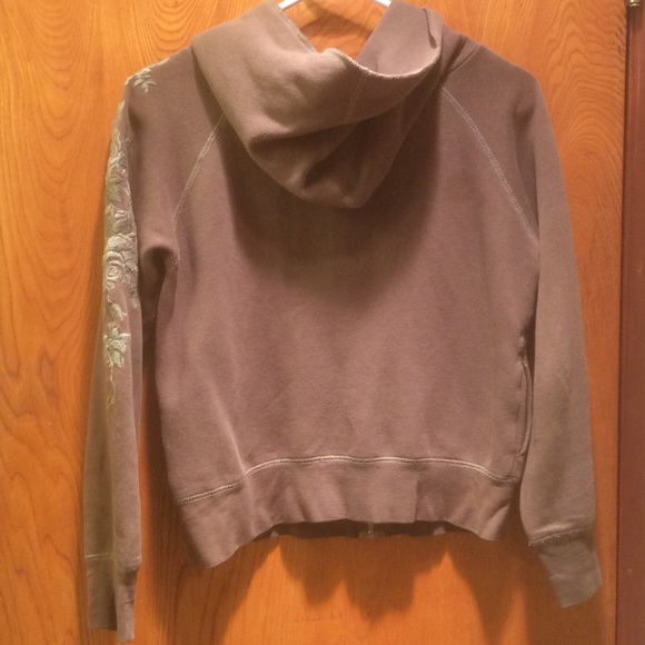 Embroidered Zip Up Hoodie Jacket - Picture 2 of 3