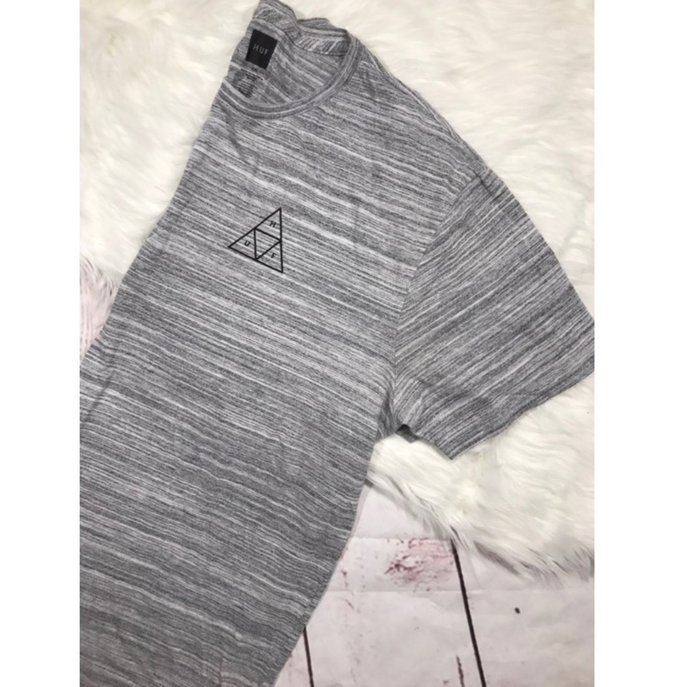 {Huf} Mens graphic triangle logo t shirt XXL gray