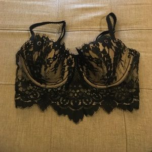 VS Zip Black Longline Bra