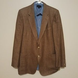 Lanvin Brown 42R 100% Silk Sports Coat