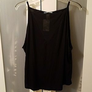 Mesh v neck tank top