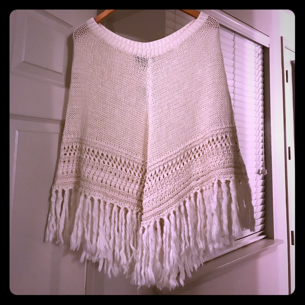 Poncho style sweater