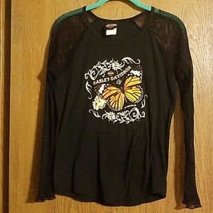 Butterfly Harley-Davidson Top Sz Large