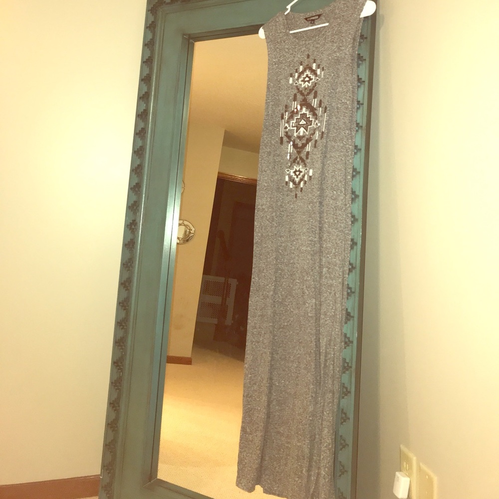 Floor length Express Grey dress