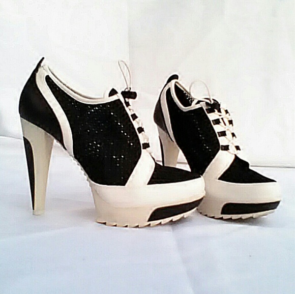 Black Mesh Sneaker Boutique Sporty Wizard Platform Pumps ZiuTkOPX