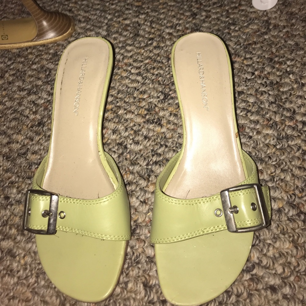 Green heels.