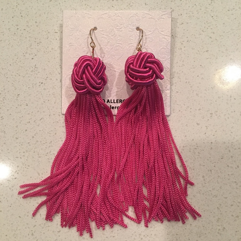 Pink tassel Earrings