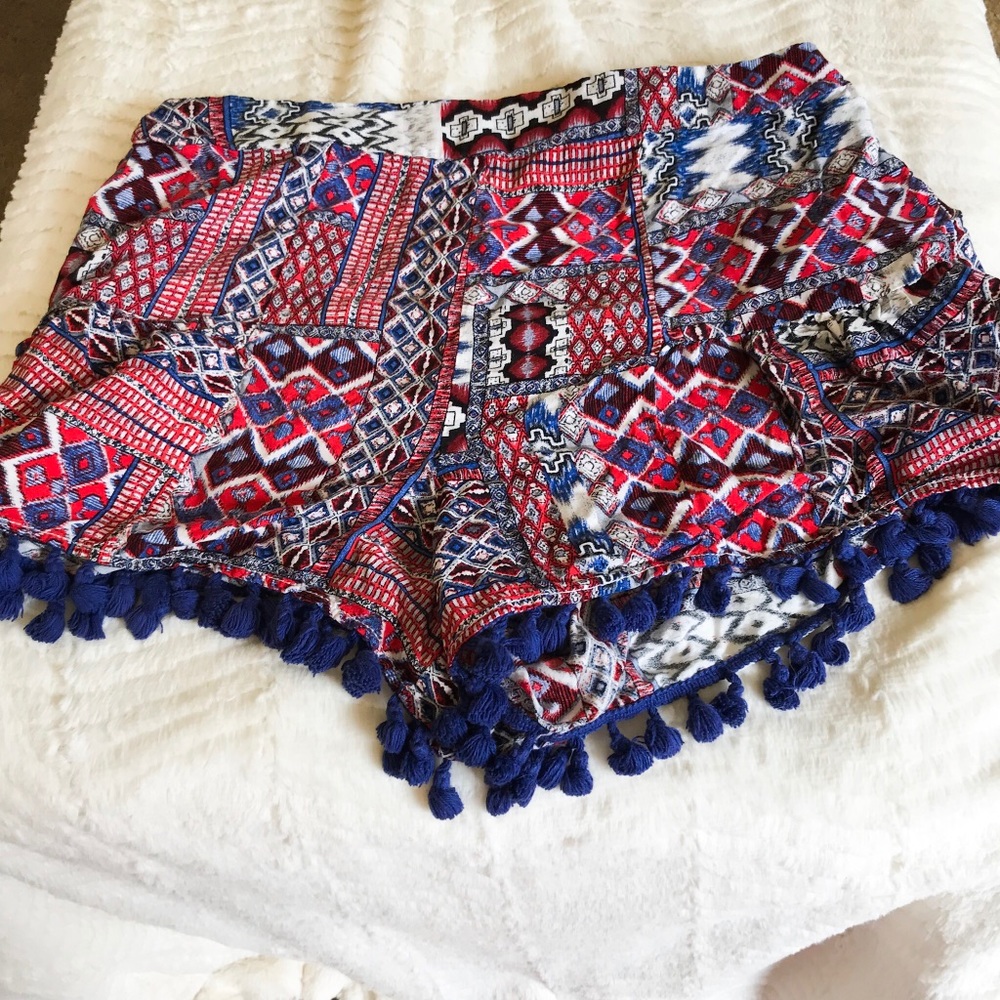 Multi- colored ikat shorts