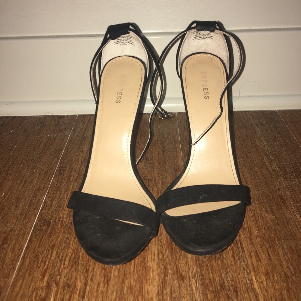 Black Express high heeled sandals