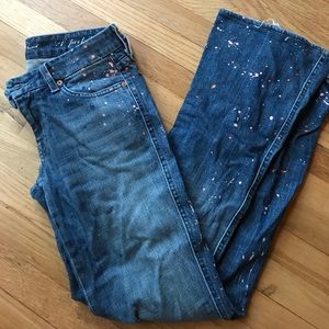 7 for all mankind paint splattered jeans