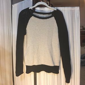 Small Black and White Knit Sweater