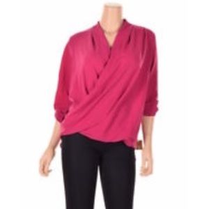 🎀Mock Wrap Surplice Long Sleeve Top🎀