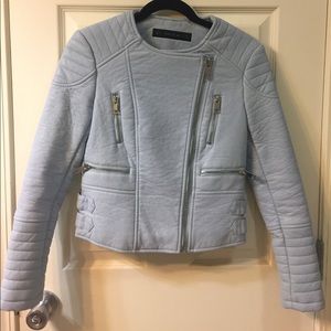 Baby Blue leather jacket