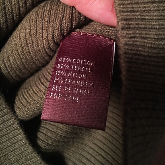 EUC olive cotton/tencel turtleneck by 525. S. EUC. - Picture 3 of 4
