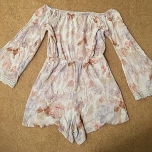 pastel floral romper