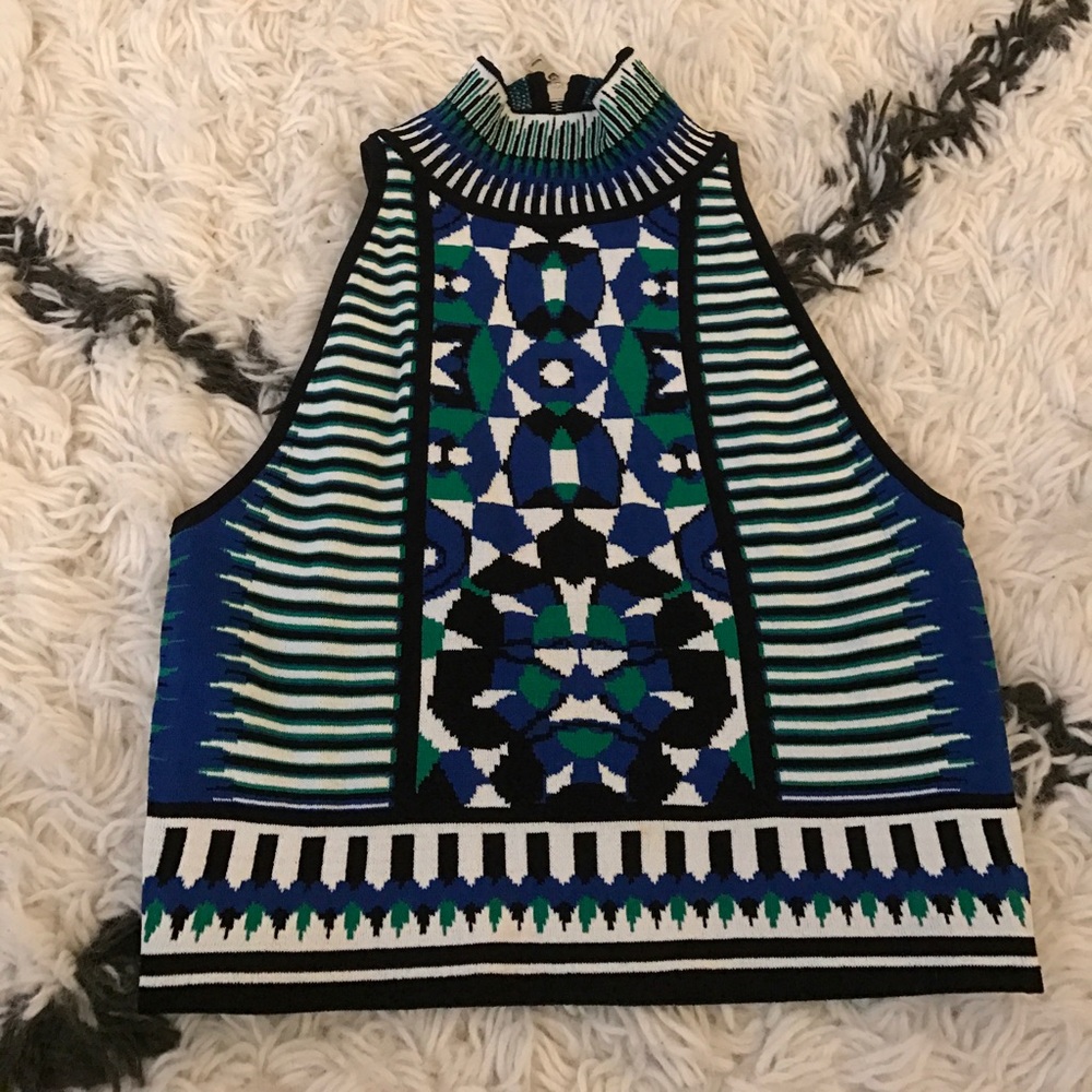 Torn by Ronny Kobo printed crop top!