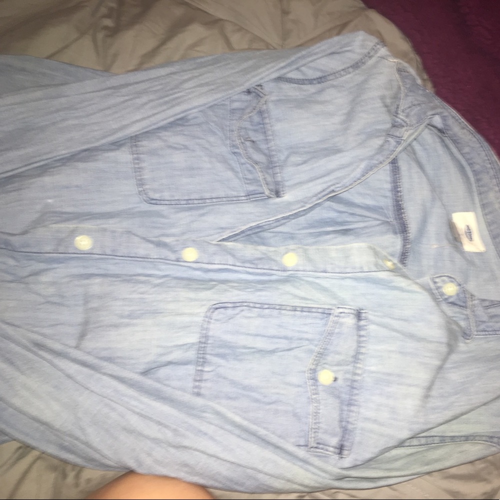 Blue button down shirt