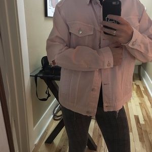 TOPSHOP blush pink denim jacket