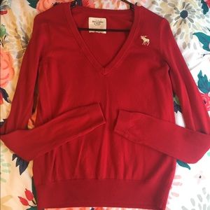 Red A&F sweater