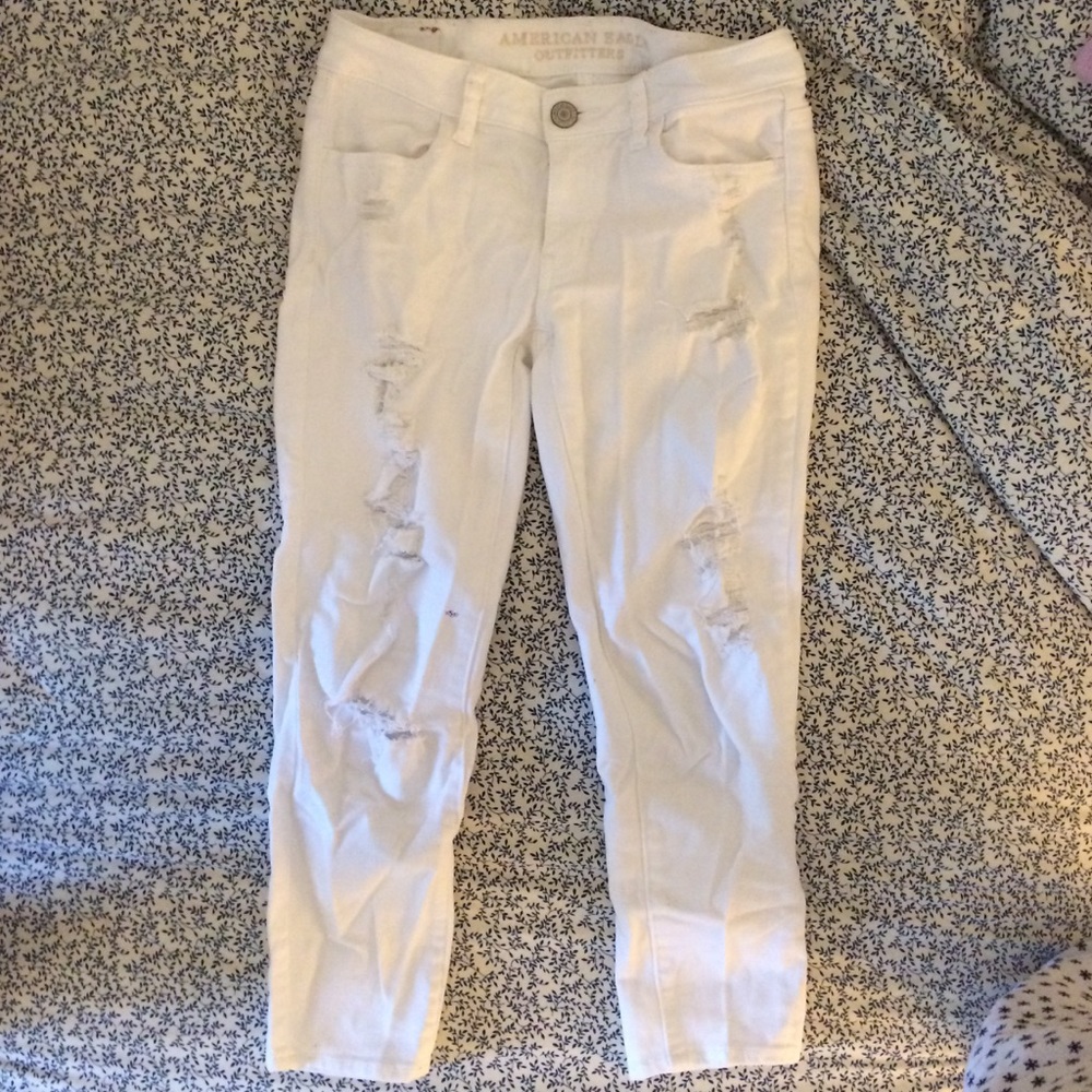 Ripped White Jeans