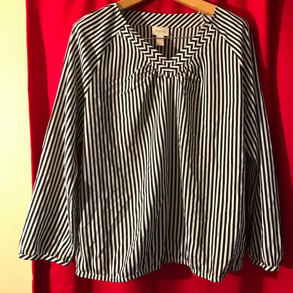 Chico's BOHO Stripe top