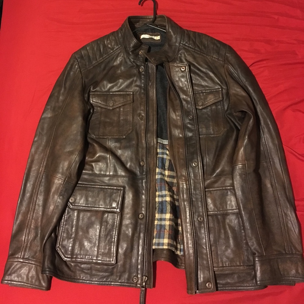 Carbon2Cobalt Dark Brown Touring Leather Jacket