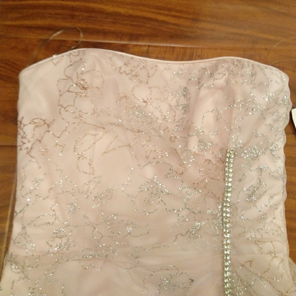 NWT Pink Glittery Formal Evening Gown Dress - Picture 2 of 8