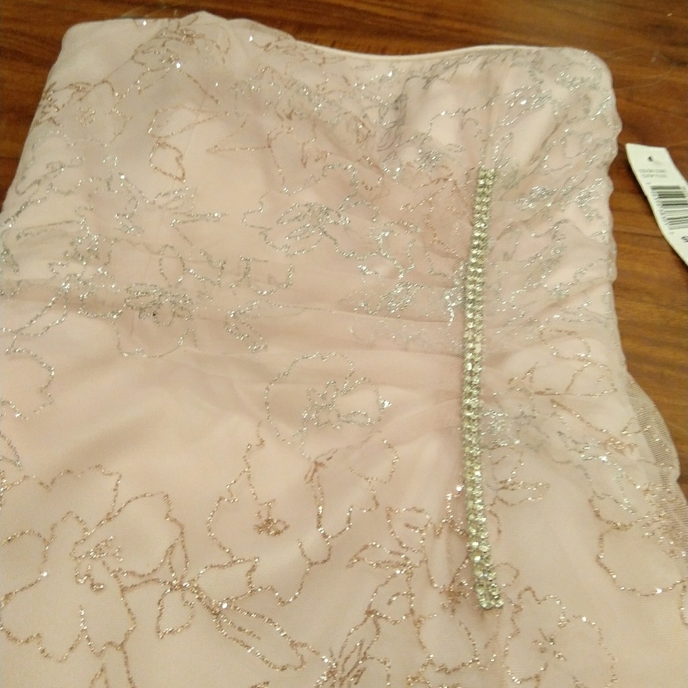 NWT Pink Glittery Formal Evening Gown Dress - Picture 4 of 8