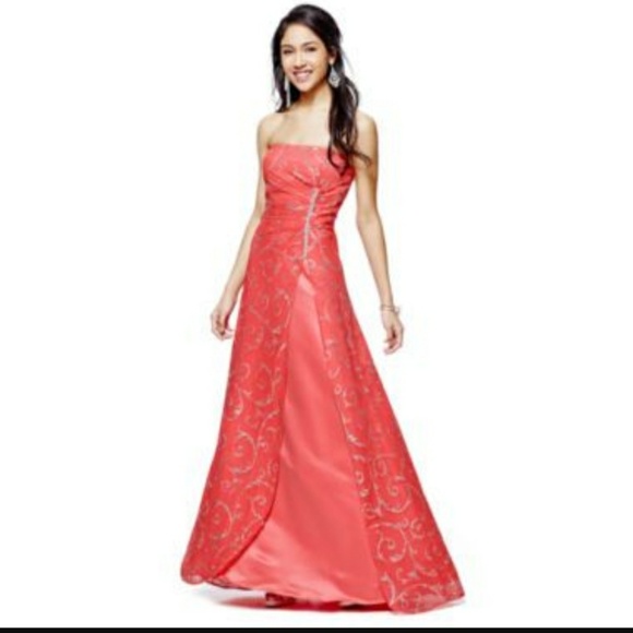 NWT Pink Glittery Formal Evening Gown Dress - Picture 8 of 8