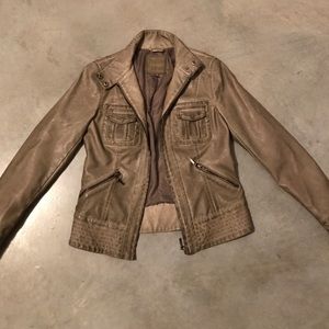 Sophie Max Leather Bomber Jacket