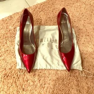 Stuart Weitzman Red Leather Heel
