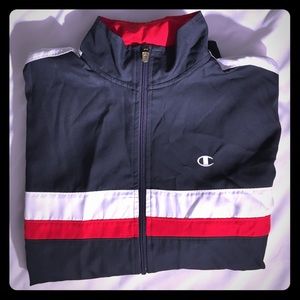 Champion running jacket - charcoal in medium