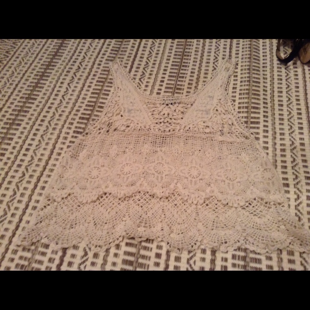 Beautiful cream lace tank top