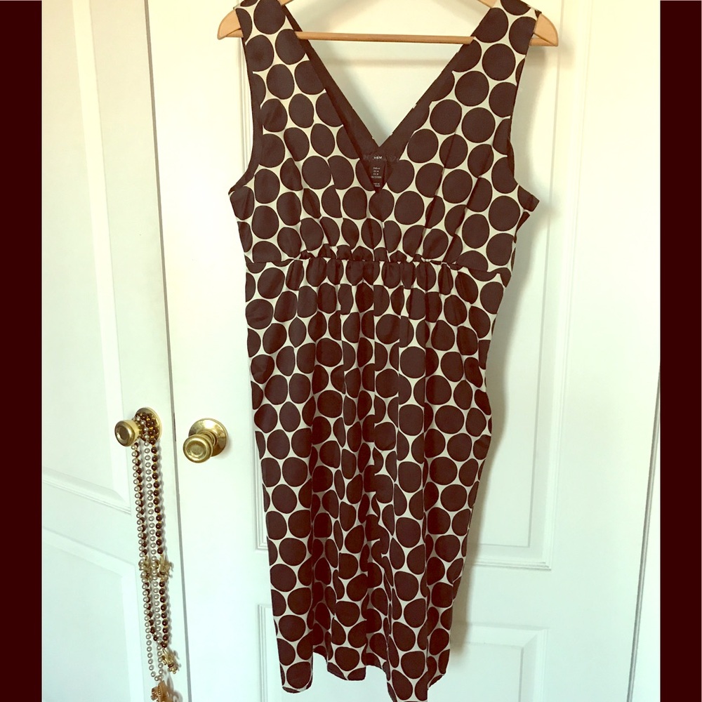 H&M silky-feel black and white dress