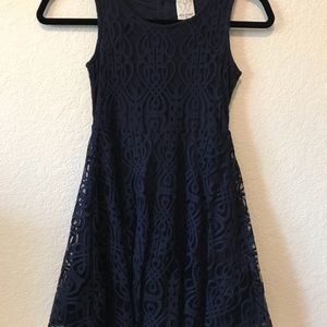 Open-Back Lace Cocktail Dress