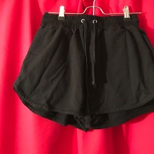 Black cotton shorts
