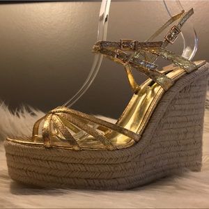Zara Metallic Wedge EU 38/ US 7.5