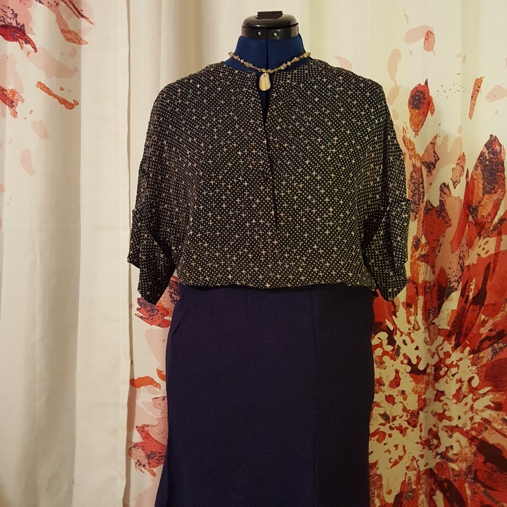 CAbi Swiss Dot Blouse