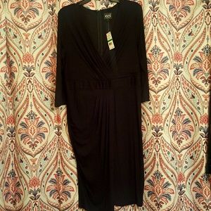 New Black V-neck Dress - Size L