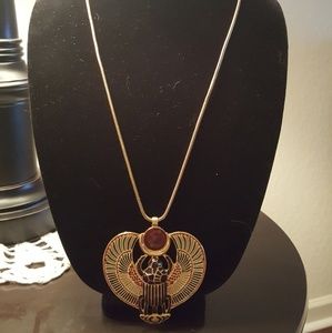 Gold  Tone Beetle necklace