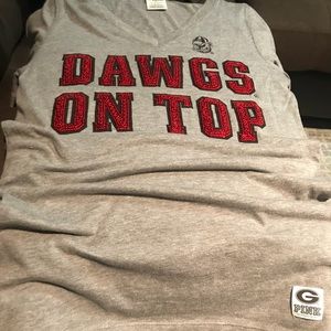Nwot Georgia bulldog pink shirt