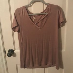 T-shirt with cross neck