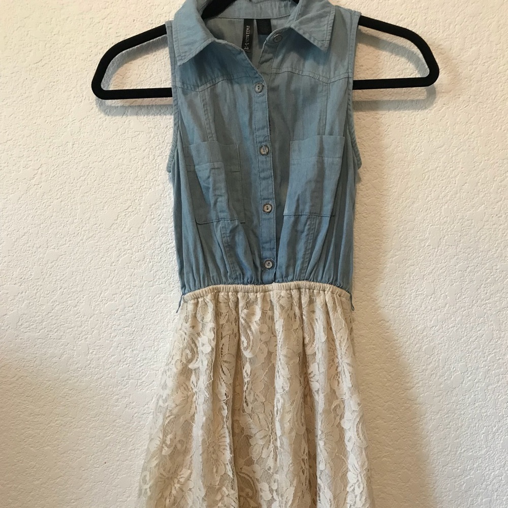 Denim and Lace Dress