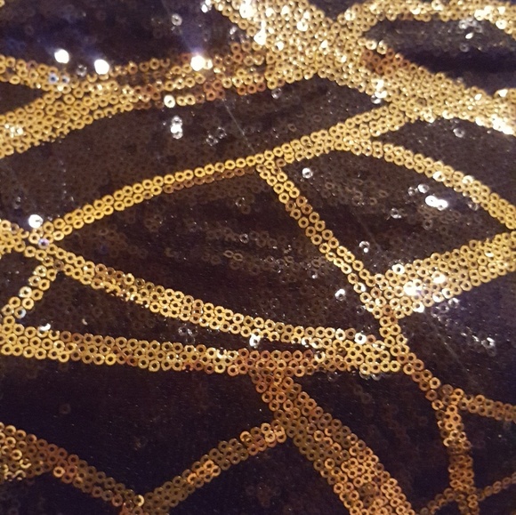 Arden B. Black and gold sequin dress - Picture 2 of 3