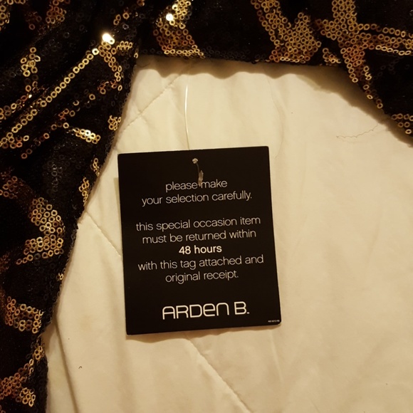 Arden B. Black and gold sequin dress - Picture 3 of 3