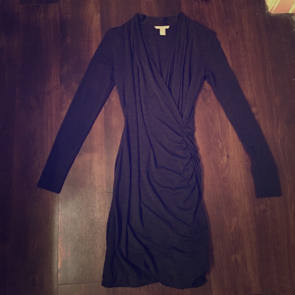 Banana republic dark gray sweater dress