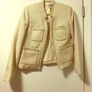 NWOT JCrew Cream Tweed Blazer Size 6